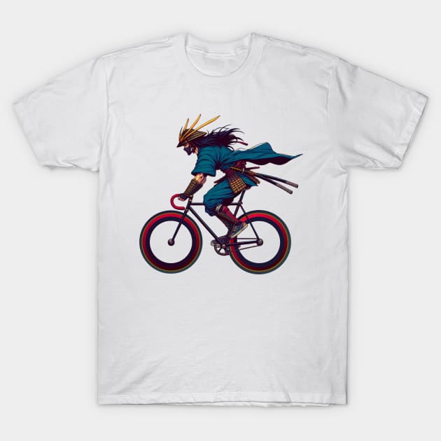 Cycling Japanese Warrior T-Shirt by susanne.haewss@googlemail.com